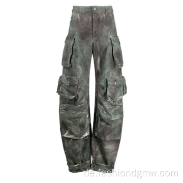 Vintage Blank Winter Unisex Camouflage Cargo Hosen